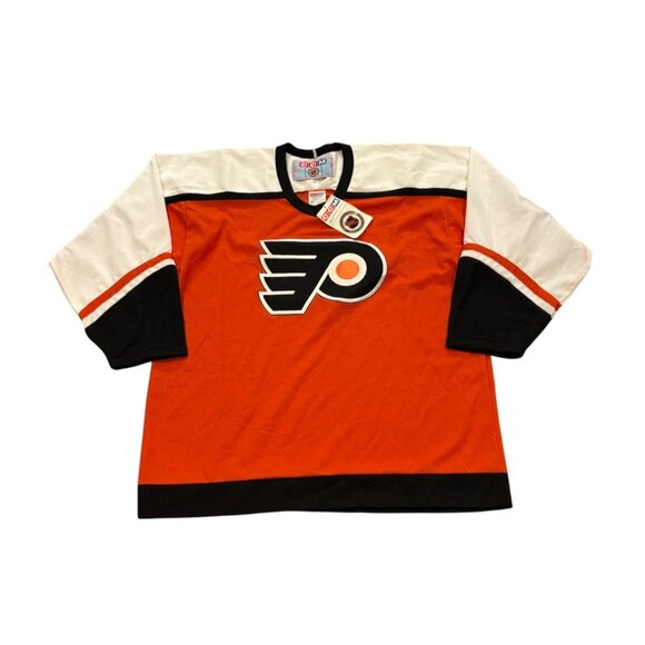 Deadstock Vintage 1990's CCM Philadelphia Flyers NHL Hockey Jersey Men's Large - Picture 1 of 7
